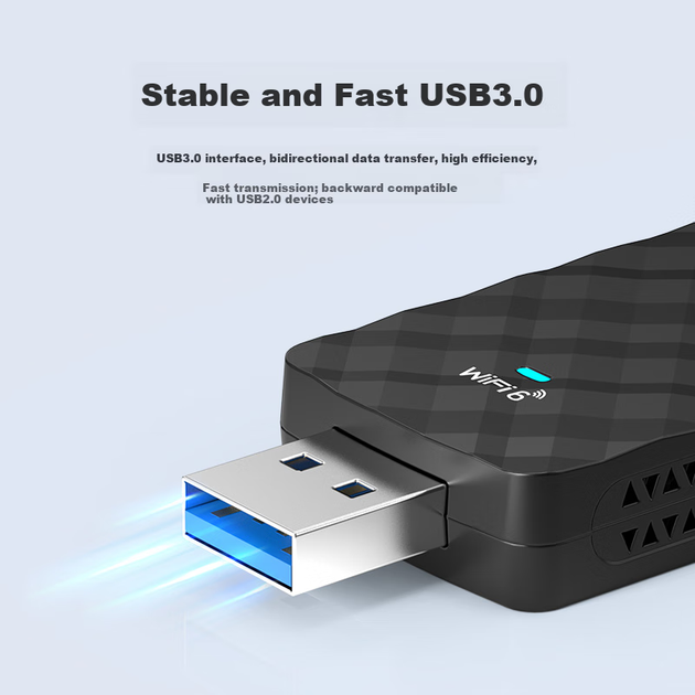 COMFAST CF-952AX Гигабитная двухдиапазонная сетевая карта 5G 1800 МГц для настольного компьютера, с USB 3.0 приемником и передатчиком, обеспечивает проникновение сигнала в стены при работе с ноутбуком. - Фото 2 COMFAST CF-952AX Гигабитная двухдиапазонная сетевая карта 5G 1800 МГц для настольного компьютера, с USB 3.0 приемником и передатчиком, обеспечивает проникновение сигнала в стены при работе с ноутбуком. - изображение 2