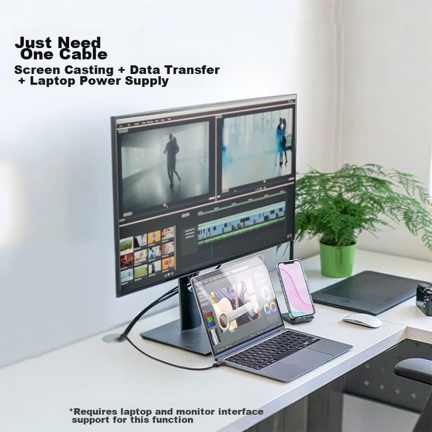 BELKIN Thunderbolt Expansion Screen Mirroring USB4 Full-Function Data Cable, 1.2 Meters Compatible with Thunderbolt 3, Transmitting 4K@60Hz, Type-C Cable, 240W Fast Charge, 20 Gbps - Фото 5 BELKIN Thunderbolt Expansion Screen Mirroring USB4 Full-Function Data Cable, 1.2 Meters Compatible with Thunderbolt 3, Transmitting 4K@60Hz, Type-C Cable, 240W Fast Charge, 20 Gbps - изображение 5