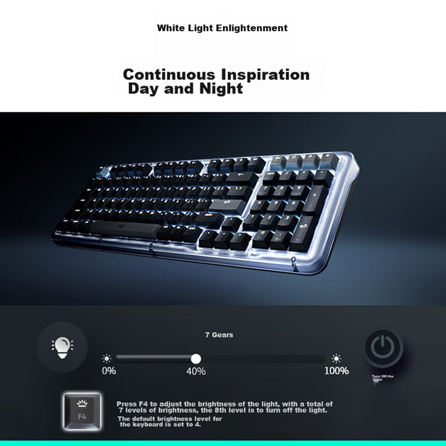 Logitech ALTO KEYS K98M Amber Series Налаштовувана бездротова механічна клавіатура зі штучним інтелектом, гарячою заміною, мармурові перемикачі, синьо-фіолетовий колір, 98 клавіш - зображення 6