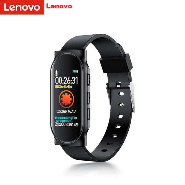 Диктофон Lenovo Voice Recorder C1, браслет для запису голосу на 16 ГБ, розумний портативний диктофон, професійний, з високою роздільною здатністю, шумозаглушенням та тривалим часом роботи в режимі очікування, для ділових зустрічей, навчання та співбесід. - зображення 8