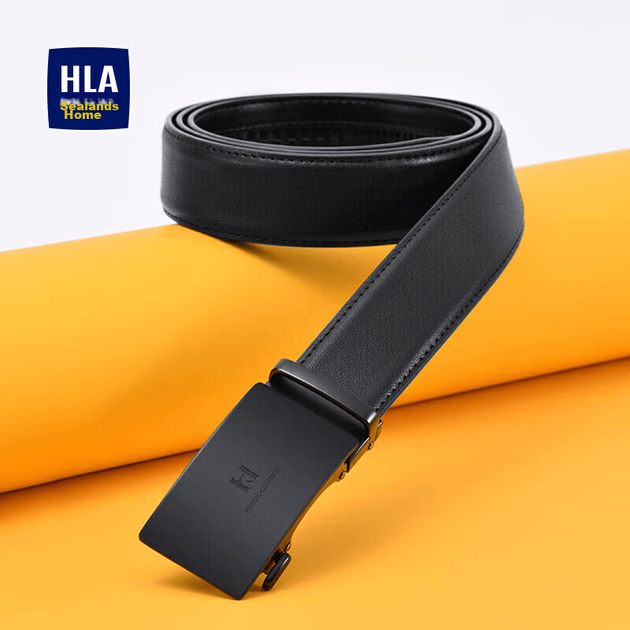 Чоловічий пояс HLA з автоматичною пряжкою, з натуральної шкіри, повсякденний діловий стиль, практичний подарунок на день народження для хлопця або чоловіка, модний подарунок. - зображення 2