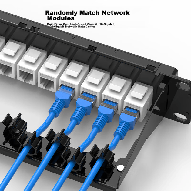 Патч-панель SK-LINK SK-P510M-24Z 24 порта Cat 5e UTP 19" 1U Black - изображение 2
