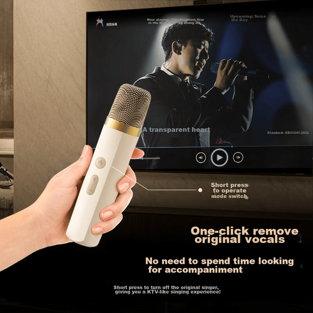 Універсальний караоке-мікрофон PHILIPS із вбудованою звуковою картою, домашня аудіосистема KTV, Bluetooth-колонка, бездротовий спів, дитячі розваги - зображення 3