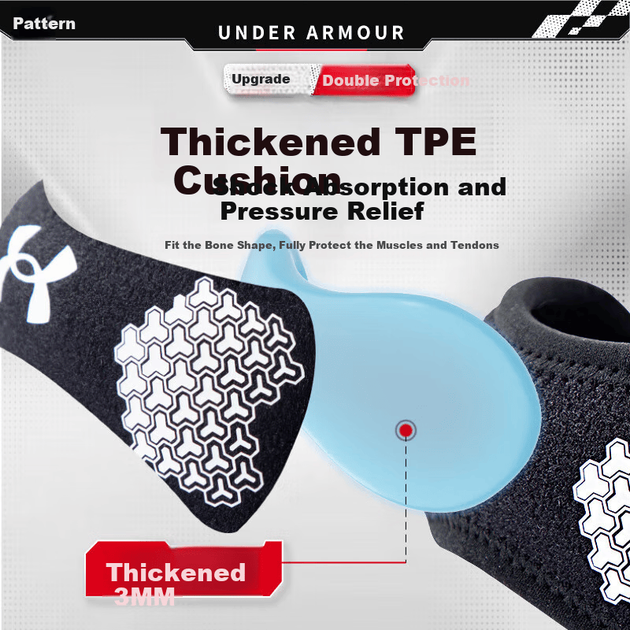 Наколенник Under Armour [2 шт.], бандаж для колена для спорта, бега, стабилизации колена, поддержки мениска, для прыжков со скакалкой, баскетбола, бадминтона. - изображение 3