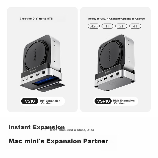 ORICO Macmini M4 Expansion Dock корпус для жорсткого диска конвертер M.2 настільний накопичувач вертикальна підставка док-станція аксесуар MiniDock (жорсткий диск не входить до комплекту) - Фото 2 ORICO Macmini M4 Expansion Dock корпус для жорсткого диска конвертер M.2 настільний накопичувач вертикальна підставка док-станція аксесуар MiniDock (жорсткий диск не входить до комплекту) - зображення 2