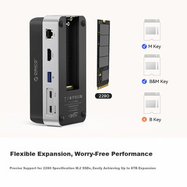 ORICO Macmini M4 Expansion Dock корпус для жорсткого диска конвертер M.2 настільний накопичувач вертикальна підставка док-станція аксесуар MiniDock (жорсткий диск не входить до комплекту) - Фото 3 ORICO Macmini M4 Expansion Dock корпус для жорсткого диска конвертер M.2 настільний накопичувач вертикальна підставка док-станція аксесуар MiniDock (жорсткий диск не входить до комплекту) - зображення 3