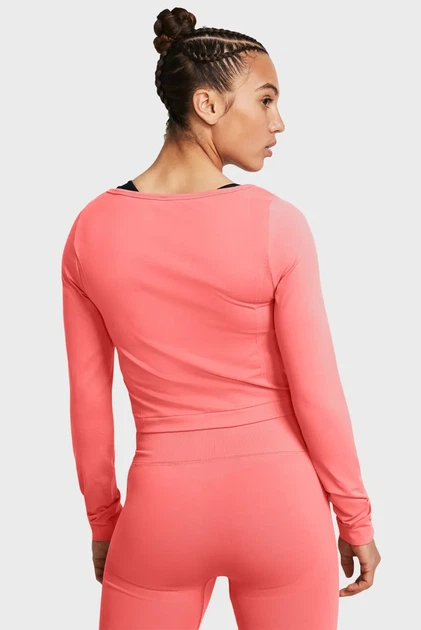 Жіночий кораловий лонгслів UA Train Seamless LS Under Armour MD 1379150-811 - изображение 2