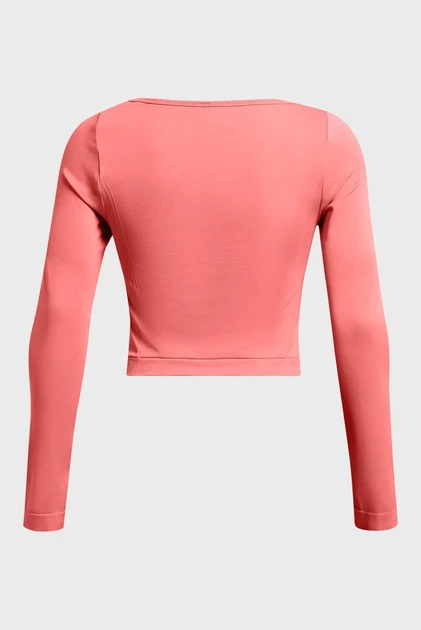 Жіночий кораловий лонгслів UA Train Seamless LS Under Armour MD 1379150-811 - изображение 5