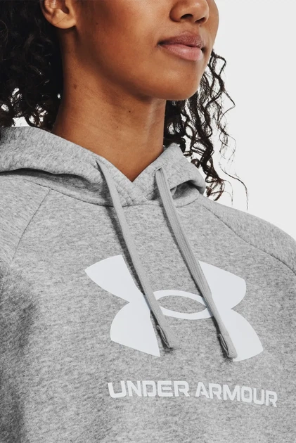 Жіноче сіре худі UA Rival Fleece Big Logo Hdy Under Armour XS 1379501-012 - Фото 4 Жіноче сіре худі UA Rival Fleece Big Logo Hdy Under Armour XS 1379501-012 - изображение 4