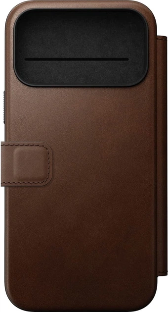 Etui z klapką Nomad Modern Leather Folio Horween Magsafe do iPhone 17 Pro Max Brązowe (856504014131) - obraz 2