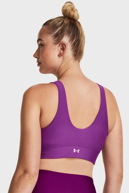 Жіночий фіолетовий топ UA Infinity Pintuck Mid Under Armour S 1376883-580 - изображение 2