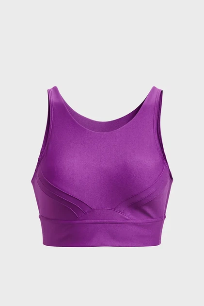 Жіночий фіолетовий топ UA Infinity Pintuck Mid Under Armour S 1376883-580 - изображение 5