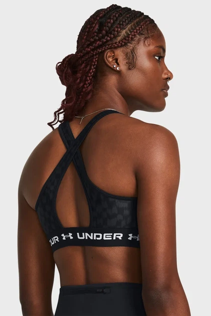 Жіночий топ з візерунком UA Crossback Mid Print Under Armour XL 1361042-007 - изображение 4