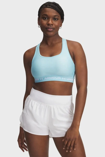 Жіночий блакитний топ Crossback Mid Bra Under Armour XL 1361034-494 - зображення 3