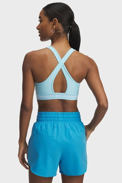 Жіночий блакитний топ Crossback Mid Bra Under Armour XL 1361034-494 - зображення 10