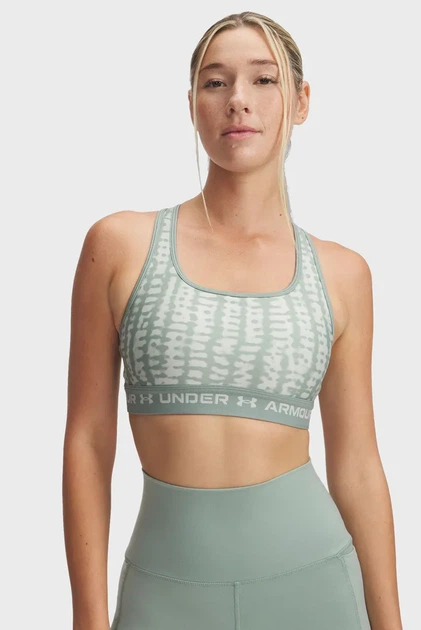 Жіночий м'ятний топ з візерунком Crossback Mid Print Under Armour XS 1361042-348 - изображение 7
