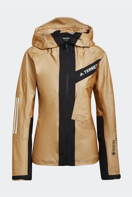Жіноча водовідштовхуюча куртка Techrock Light GORE-TEX H57727 бежева з капішоном Розмір S - Фото 4 Жіноча водовідштовхуюча куртка Techrock Light GORE-TEX H57727 бежева з капішоном Розмір S - зображення 4