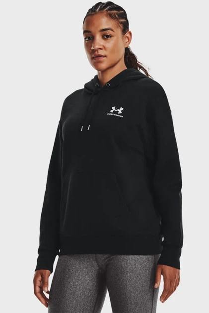Жіноче чорне худі Essential Fleece Hoodie Under Armour L 1373033-001 - Фото 1 Жіноче чорне худі Essential Fleece Hoodie Under Armour L 1373033-001 - изображение 1