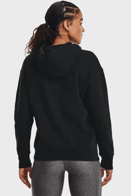 Жіноче чорне худі Essential Fleece Hoodie Under Armour L 1373033-001 - Фото 3 Жіноче чорне худі Essential Fleece Hoodie Under Armour L 1373033-001 - изображение 3