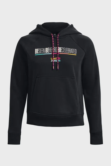 Жіноче чорне худі BHM Heavy Terry Hoodie Under Armour XS 1379038-001 - изображение 5