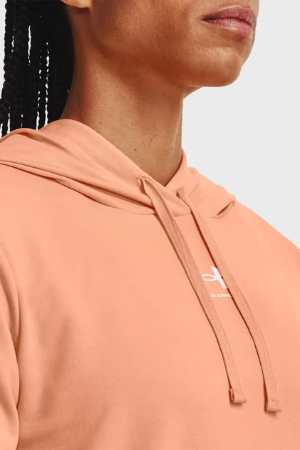 Жіноче персикове худощі Rival Terry Hoodie Under Armour M 1369855-868 - Фото 4 Жіноче персикове худощі Rival Terry Hoodie Under Armour M 1369855-868 - зображення 4