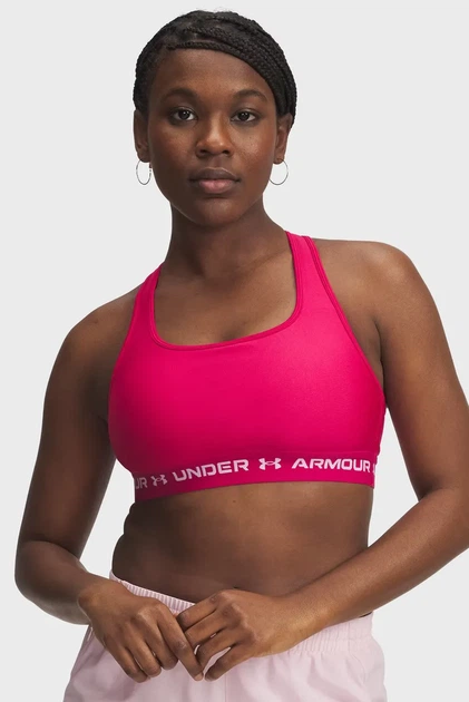 Жіночий малиновий топ Crossback Mid Bra Under Armour SM 1361034-681 - изображение 5