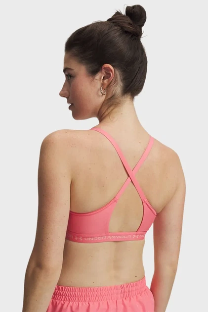 Жіночий рожевий топ UA Crossback Low Bra Under Armour XS 1386424-600 - изображение 2