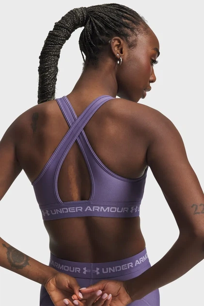 Жіночий фіолетовий топ Crossback Mid Bra Under Armour LG 1361034-520 - Фото 2 Жіночий фіолетовий топ Crossback Mid Bra Under Armour LG 1361034-520 - изображение 2