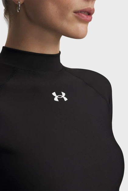 Жіночий чорний топ HeatGear Crop Mock LS Under Armour SM 6012691-008 - изображение 3