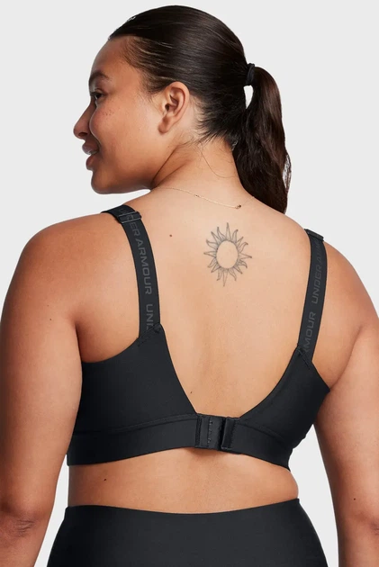 Чорний жіночий бюстгальтер UA Infinity Mid 2.0 Bra Under Armour S AC 1384123-002 - Фото 4 Чорний жіночий бюстгальтер UA Infinity Mid 2.0 Bra Under Armour S AC 1384123-002 - зображення 4