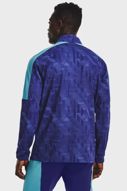 Чоловіча темно-синя спортивна кофта з візерунком Challenger Track Jacket Under Armour S 1365412-468 - изображение 3
