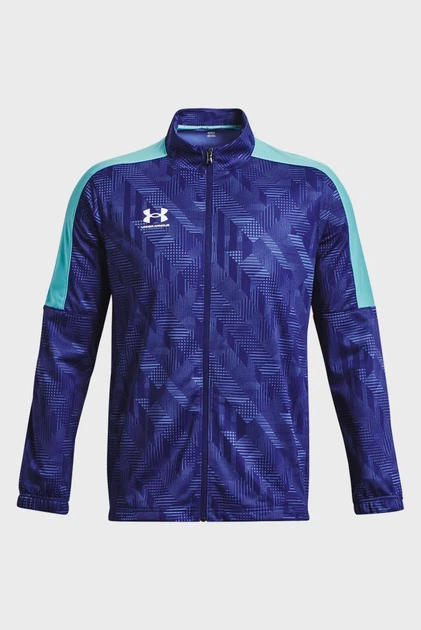 Чоловіча темно-синя спортивна кофта з візерунком Challenger Track Jacket Under Armour S 1365412-468 - изображение 5