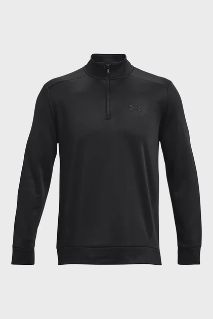 Чоловіча чорна спортивна кофта UA Armour Fleece 1/4 Zip Under Armour L 1373358-001 - Фото 5 Чоловіча чорна спортивна кофта UA Armour Fleece 1/4 Zip Under Armour L 1373358-001 - изображение 5