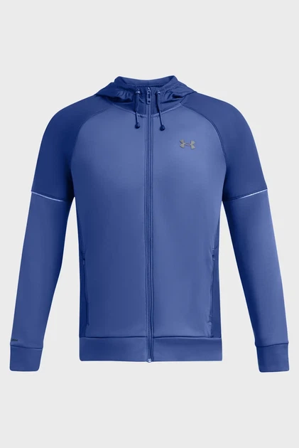 Чоловіче синє худі UA AF Storm FZ Hoodie Under Armour S 1373781-432 - изображение 5