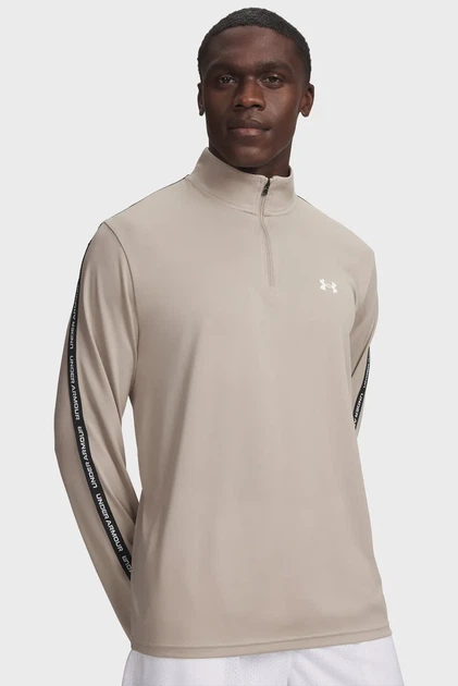 Чоловіча бежева спортивна кофта UA Tech Taping 1/2 Zip-BRN Under Armour SM 6012357-203 - Фото 1 Чоловіча бежева спортивна кофта UA Tech Taping 1/2 Zip-BRN Under Armour SM 6012357-203 - изображение 1