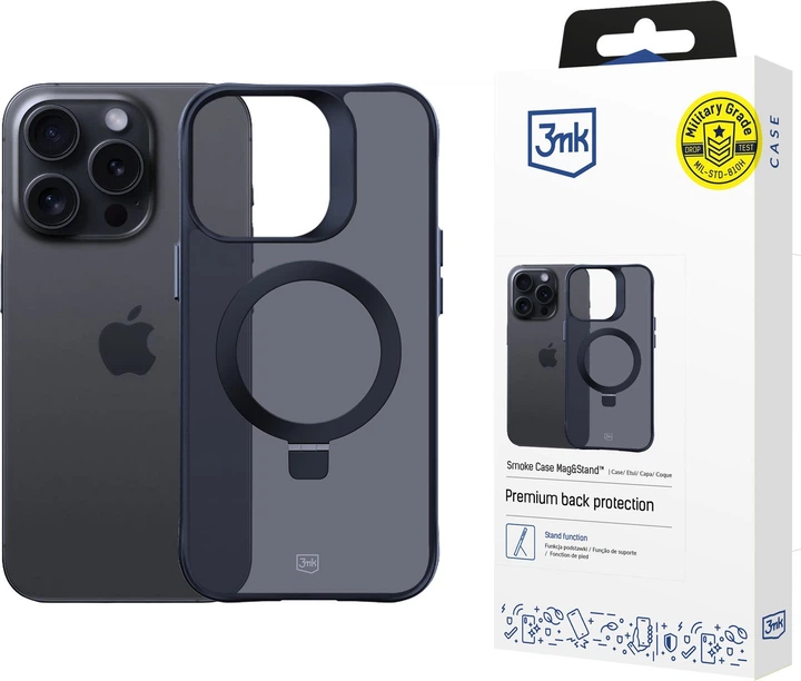 Панель 3MK Smoke Case Mag&Stand для iPhone 16 Pro Max (5903108597234) - зображення 4