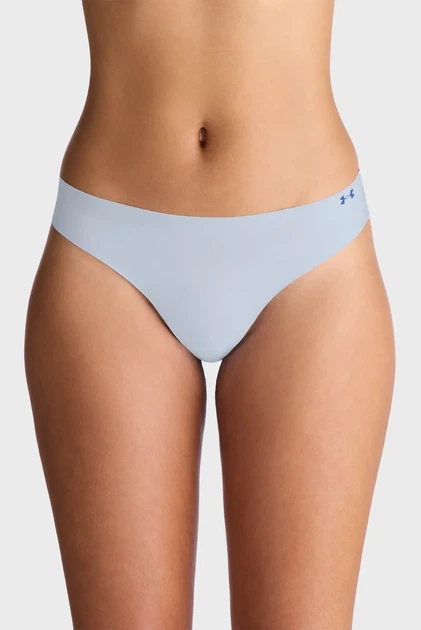 Жіночі трусики (3 шт) UA PURE STRETCH NO SHOW THONG -SOLID 3PK Under Armour XS 1383893-453 - изображение 2