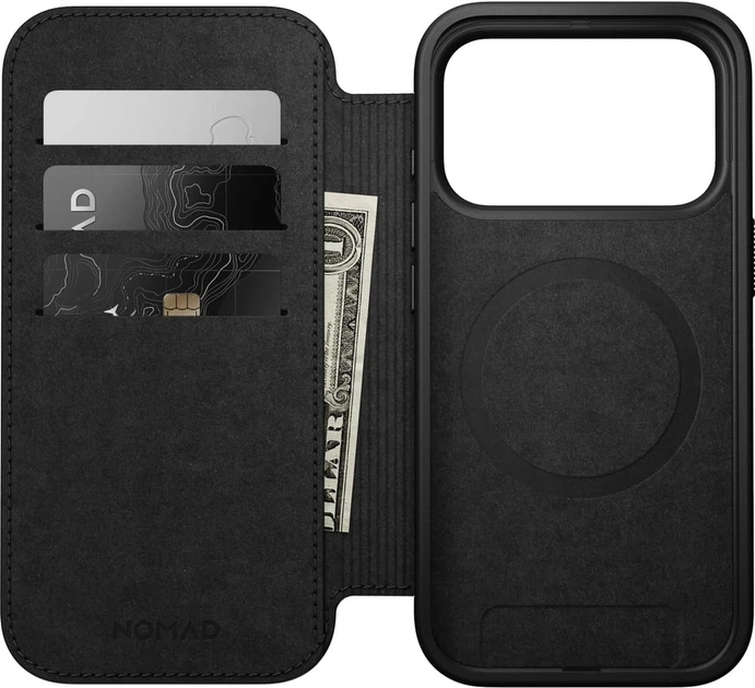 Etui z klapką Nomad Modern Leather Folio Magsafe do iPhone 17 Pro Brązowe (856504014186) - obraz 3