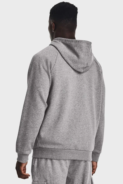 Чоловіче сіре худі UA Rival Fleece FZ Hoodie Under Armour XXL 1379767-025 - зображення 3