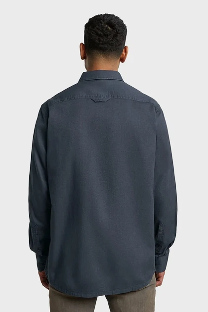 Чоловіча темно-синя сорочка CPO Regular Shirt l/s G-Star L D23583,D913 - изображение 4