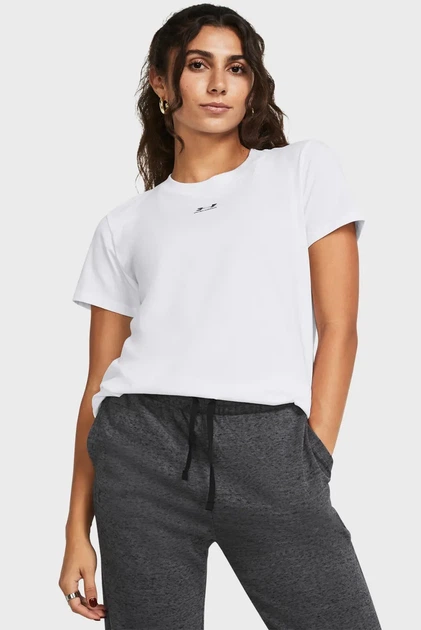 Жіноча біла футболка Campus Core Under Armour XS 1383648-100 - Фото 1 Жіноча біла футболка Campus Core Under Armour XS 1383648-100 - изображение 1