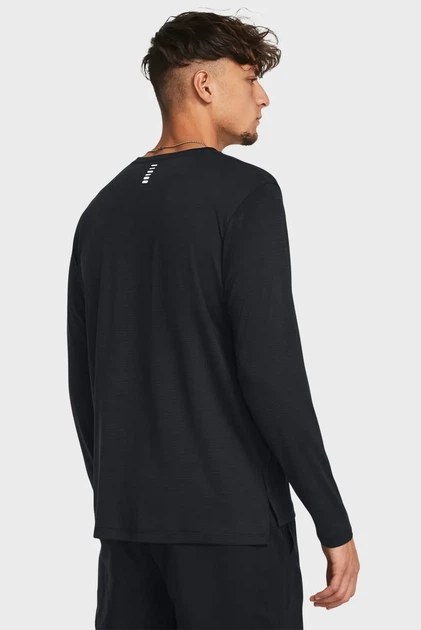 Чоловічий чорний лонгслів UA LAUNCH LONGSLEEVE Under Armour S 1382584-001 - Фото 2 Чоловічий чорний лонгслів UA LAUNCH LONGSLEEVE Under Armour S 1382584-001 - изображение 2