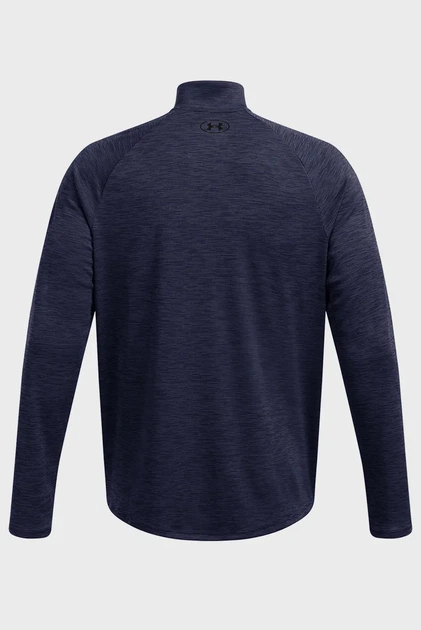 Чоловічий темно-синій лонгслів UA Tech Textured 1/2 Zip Under Armour S 1382797-410 - Фото 4 Чоловічий темно-синій лонгслів UA Tech Textured 1/2 Zip Under Armour S 1382797-410 - изображение 4