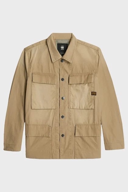 Чоловіча бежева куртка 4 pkt overshirt G-Star M D26429,D387 - Фото 5 Чоловіча бежева куртка 4 pkt overshirt G-Star M D26429,D387 - изображение 5
