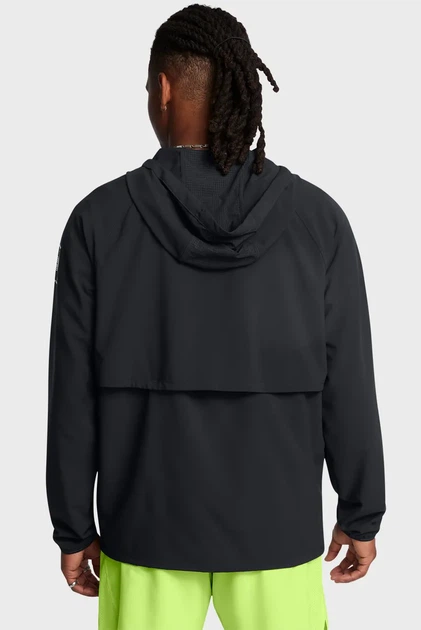 Чоловічий чорний анорак UA RUN ANYWHERE ANORAK Under Armour M 1386622-001 - Фото 2 Чоловічий чорний анорак UA RUN ANYWHERE ANORAK Under Armour M 1386622-001 - изображение 2