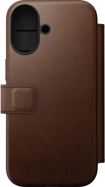 Etui z klapką Nomad Modern Leather Folio Magsafe do iPhone 17 Brązowe (856504014209) - obraz 2