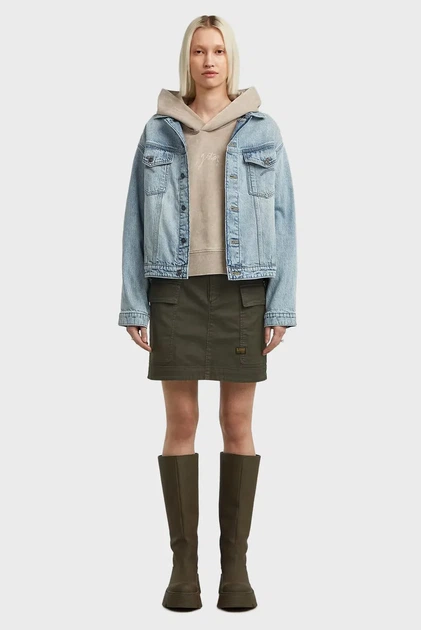 Жіноче бежеве худі Washed G-Star RAW XS D27726,D969 - Фото 2 Жіноче бежеве худі Washed G-Star RAW XS D27726,D969 - зображення 2