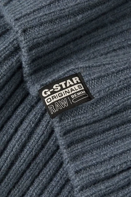 Чоловічий сірий вовняний светр Essential r knit G-Star RAW L D23731,D447 - изображение 6