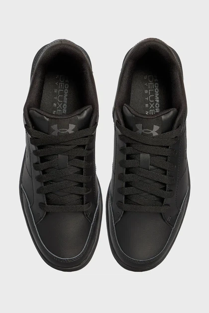Чоловічі чорні шкіряні снікерси UA Official Under Armour 42,5 3028486-001 - Фото 4 Чоловічі чорні шкіряні снікерси UA Official Under Armour 42,5 3028486-001 - зображення 4