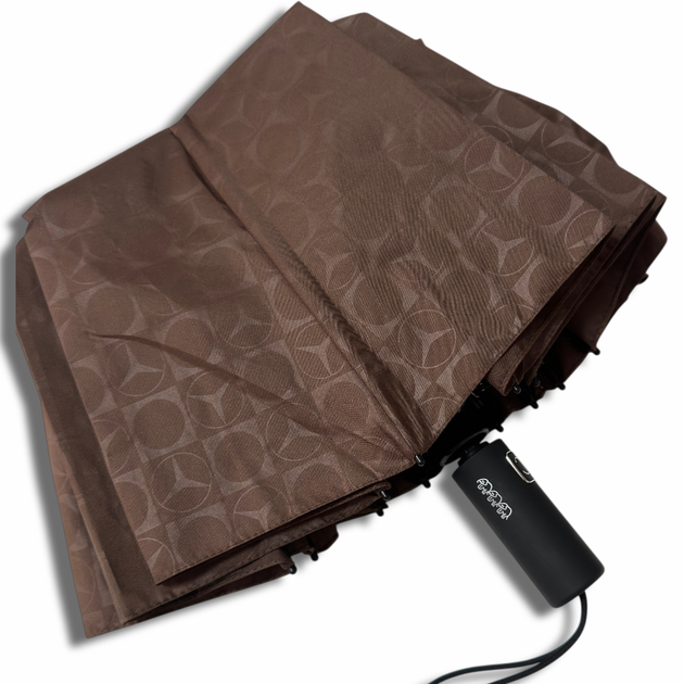 Антиветер зонт женский стильный складной полный автомат на 12 спиц Три слона коричневый (37092/6) - изображение 3